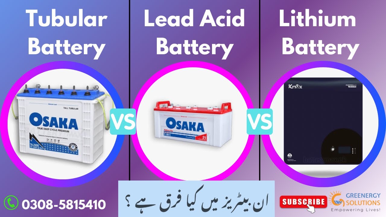 Difference between Tubular, Lead Acid Battery & Lithium Battery | Batteries for Solar, Best battery