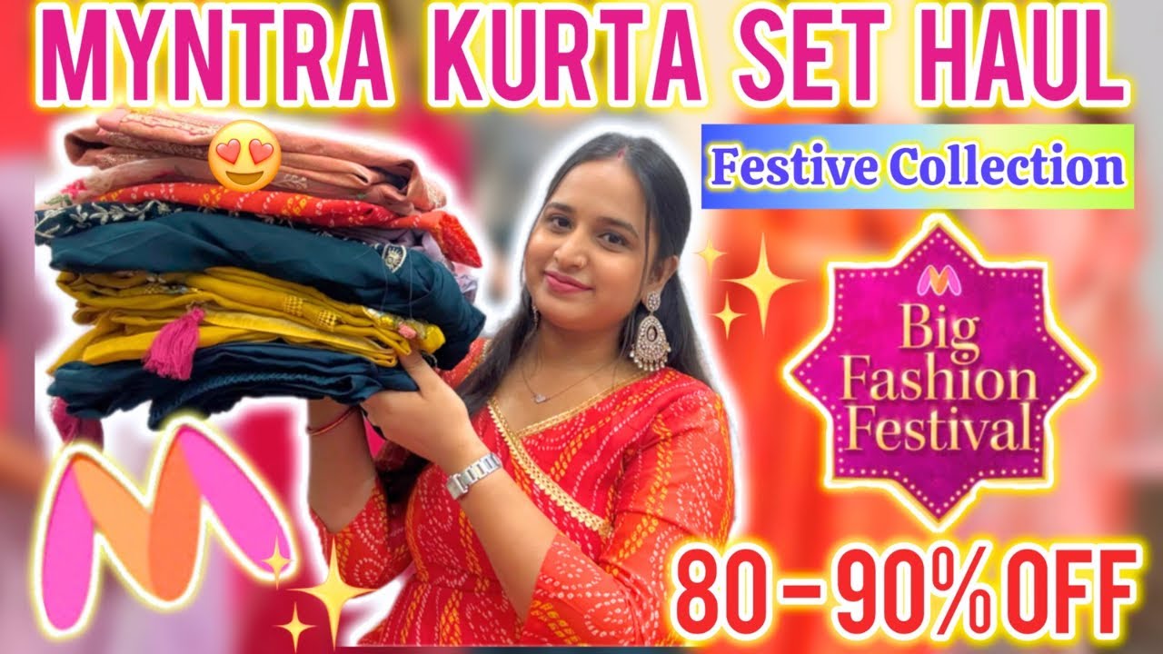 *HUGE* Myntra Festive/ Wedding Kurta Set and Anarkali Haul | Myntra Latest Picks |Under 1500/-