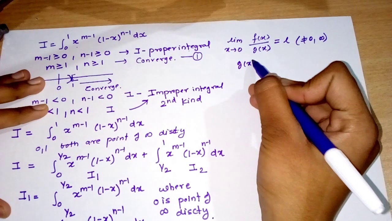 Convergence of Beta Function.