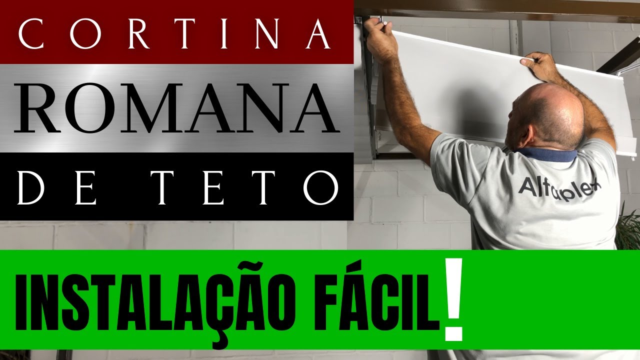 INSTALAÇÃO CORTINA ROMANA DE TETO | Conheça a Persiana Romana Tela Solar e Blackout