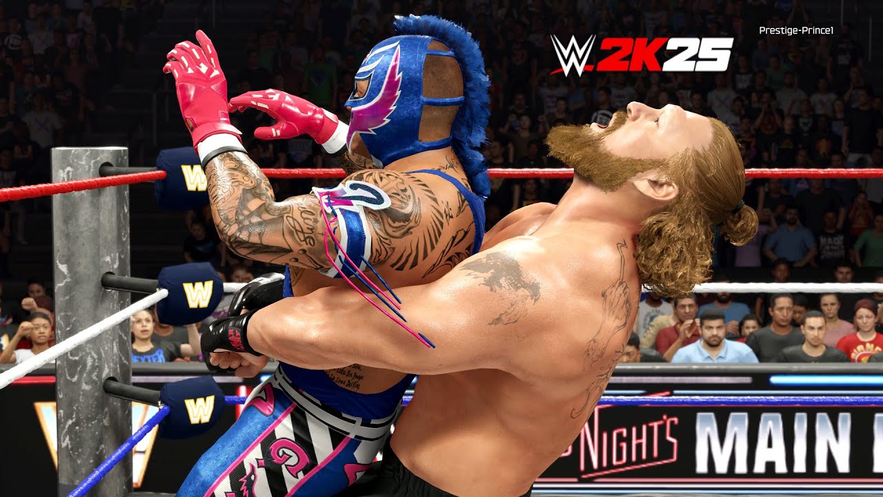 WWE 2K25 - Брок Леснар против Рея Мистерио I ПОЛНЫЙ МАТЧ (PS5)