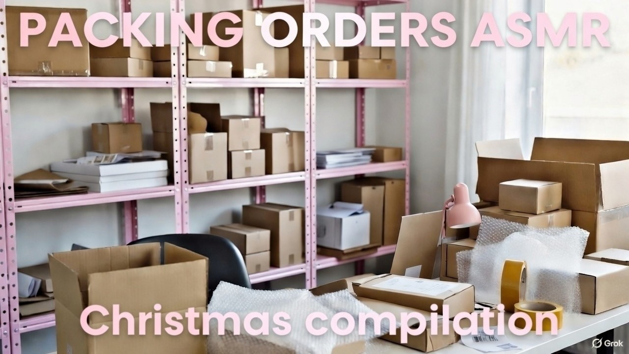 asmr packing orders for Christmas | small business work from home
