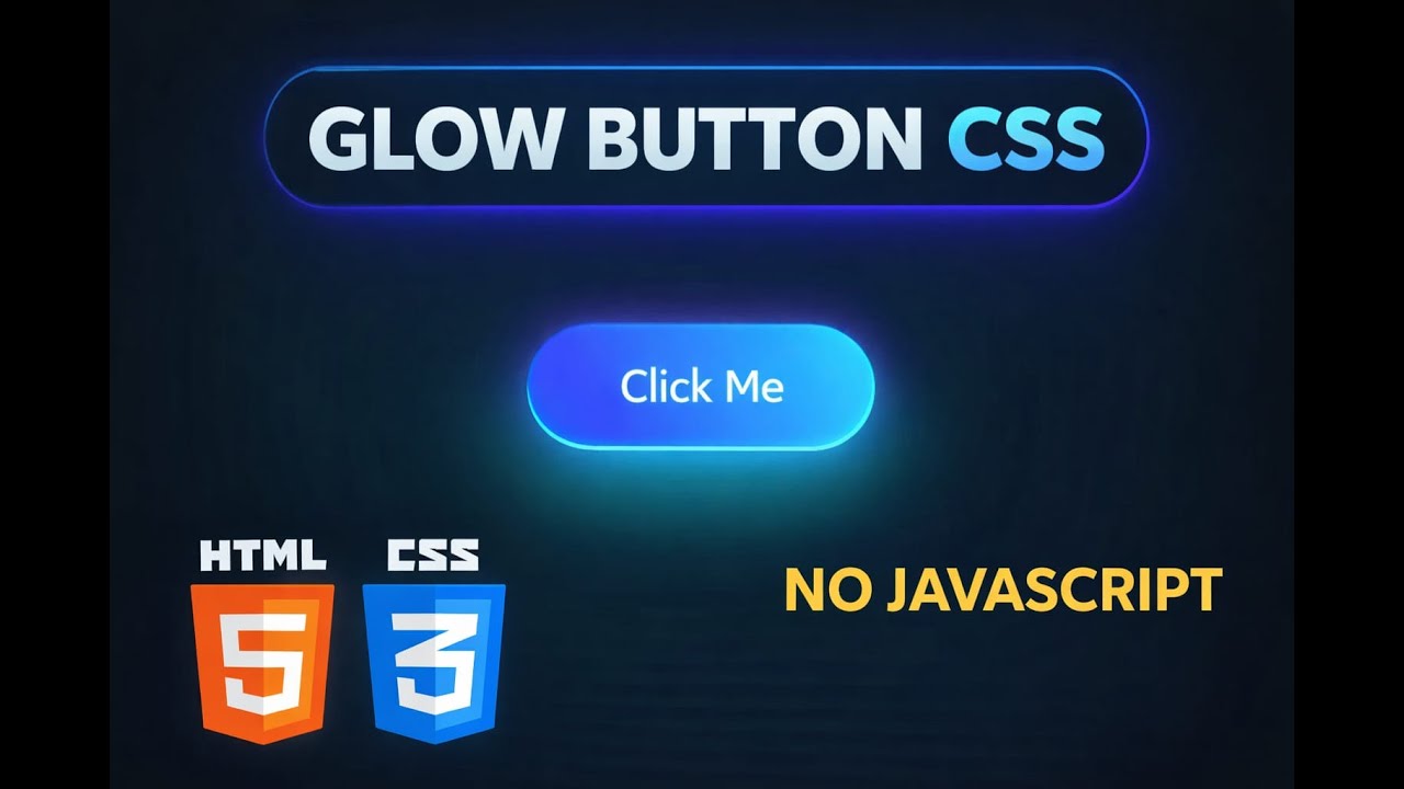 Pure CSS Glowing Button Animation for Modern Websites