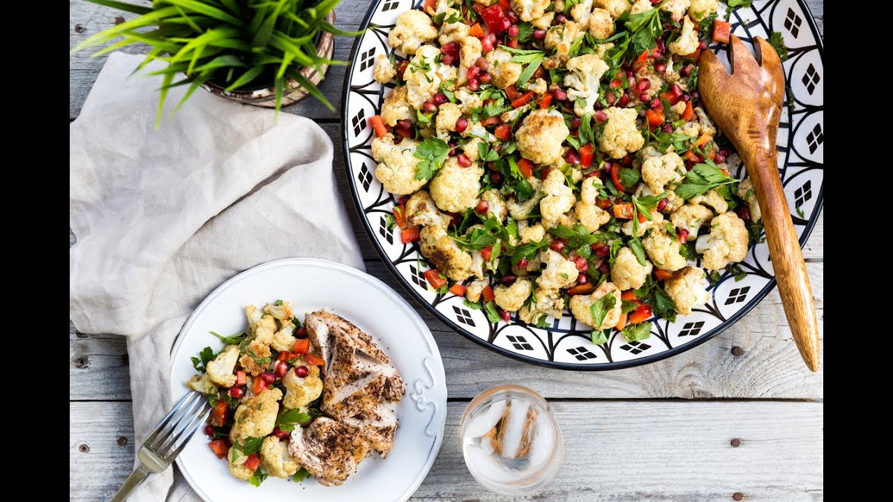 Roasted Cauliflower & Pomegranate Salad