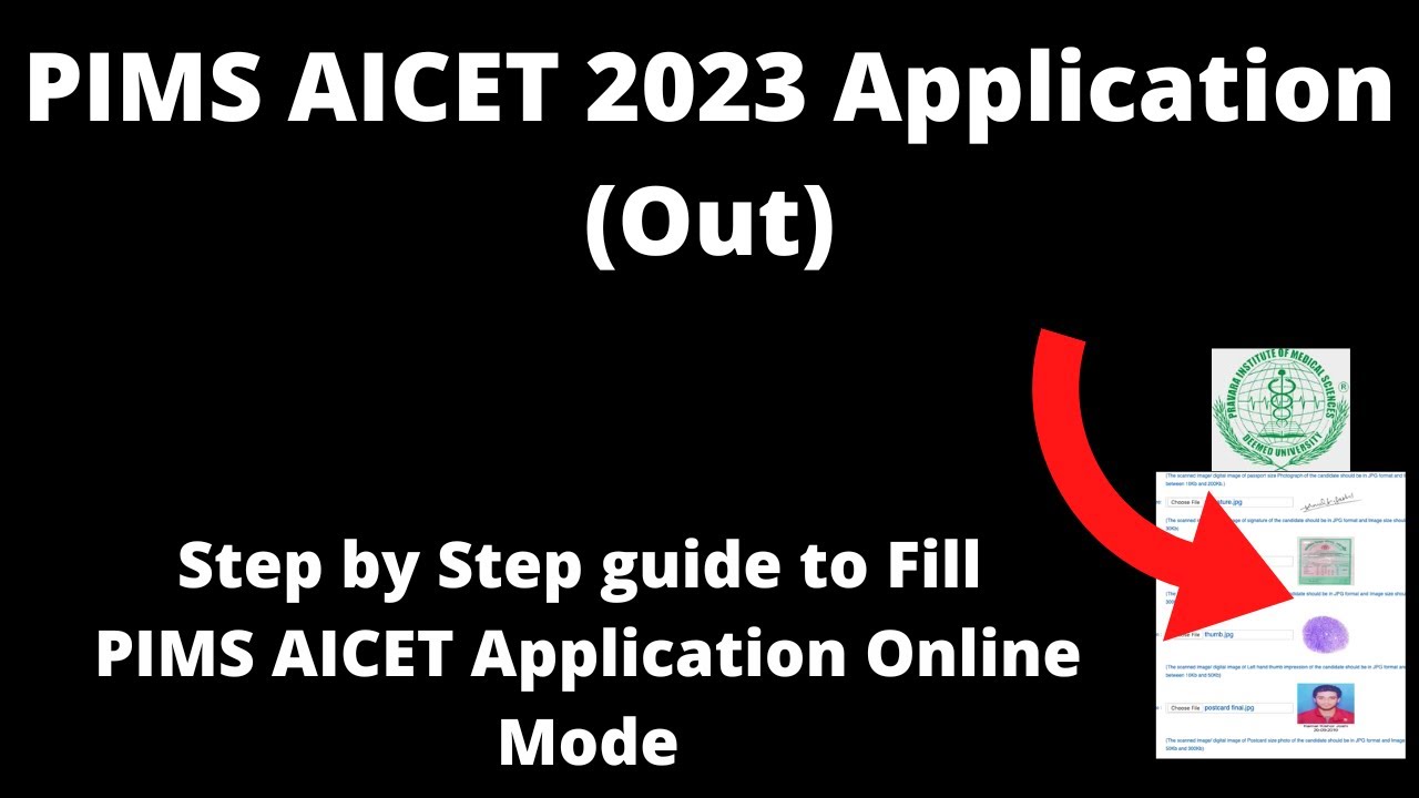 PIMS AICET 2023 Application (Released)- How to Fill Application Form Online Mode