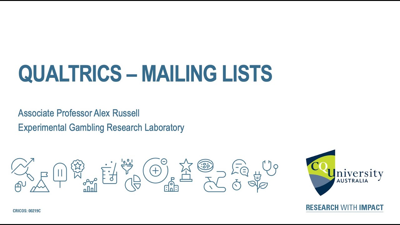 CQU Qualtrics - Creating and using contact lists in Qualtrics
