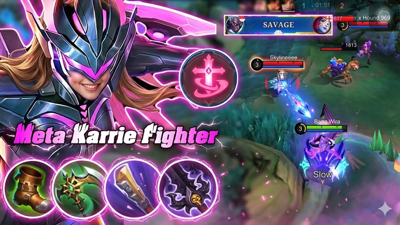 SAVAGE !!! FIX SUDAH KARRIE FIGHTER MASIH MENJADI SEBUAH PILIHAN MARKSMAN TERKUAT SAAT INI ! MLBB