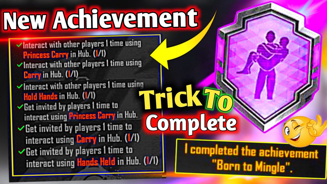 Trick To Complete (Born To Mingle) Achievement in BGMI | How To Complete New Hub Achievement in BGMI