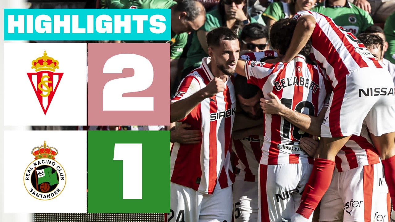 REAL SPORTING 2 - 1 R. RACING CLUB | RESUMEN LALIGA HYPERMOTION