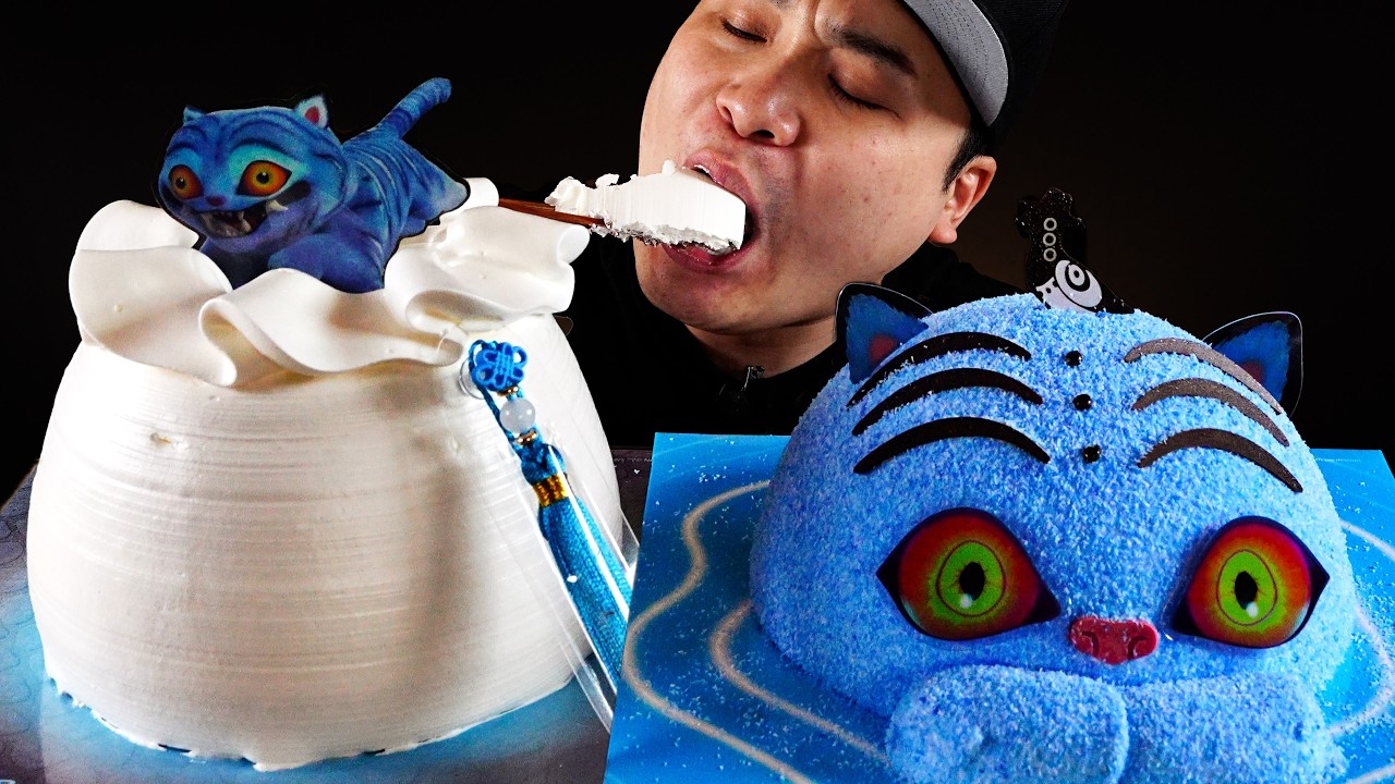떵개의 생일기념 더피케이크 먹방~!! Birthday cake mukbang