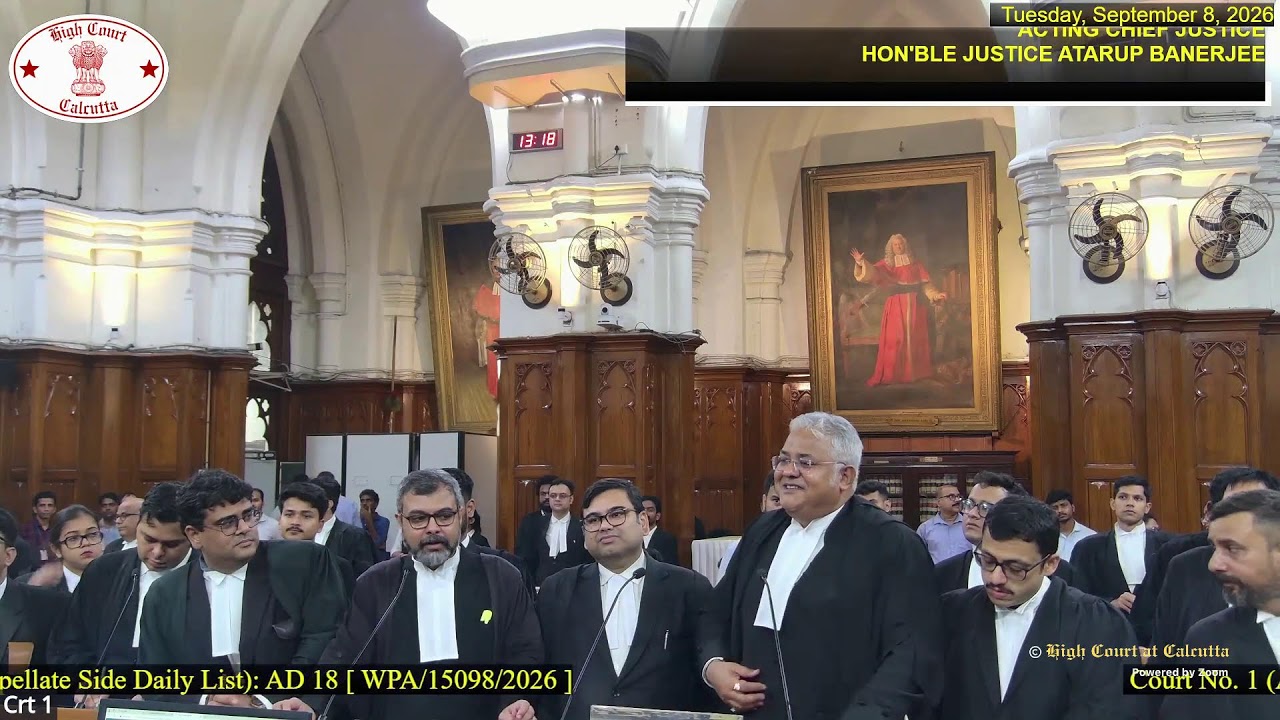 08 September 2026 | Court No. 1 | Live Streaming of the Court proceedings.