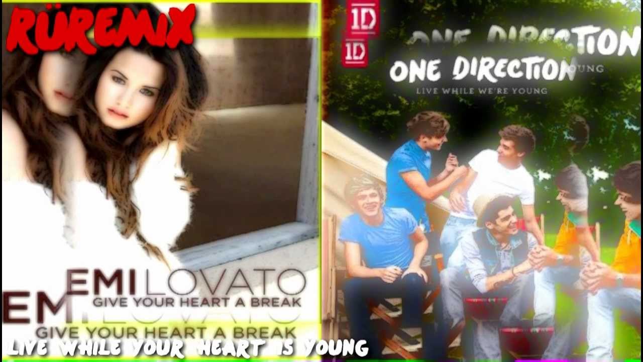 One Direction vs. Demi Lovato // Live While Your Heart Is Young // (Single) (3D) (720p)