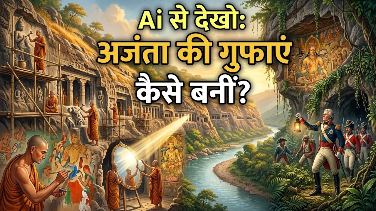 AI से देखो: अजंता की गुफाएं कैसे बनीं? | 1500 साल तक छुपा रहस्य | Ajanta Caves Documentary