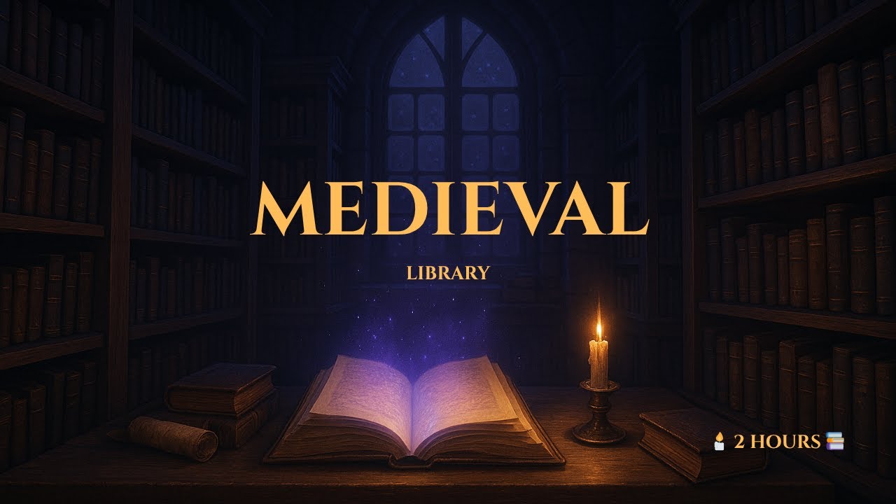 Medieval Library Ambience | 2 Hours Fantasy Music for Deep Focus & Study 📚🕯️