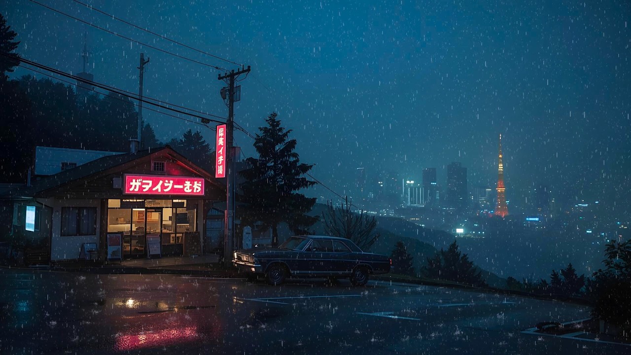That Cozy 80s Rainy Café Feeling 🌧️ Tokyo Nostalgia Lofi to Study & Slee