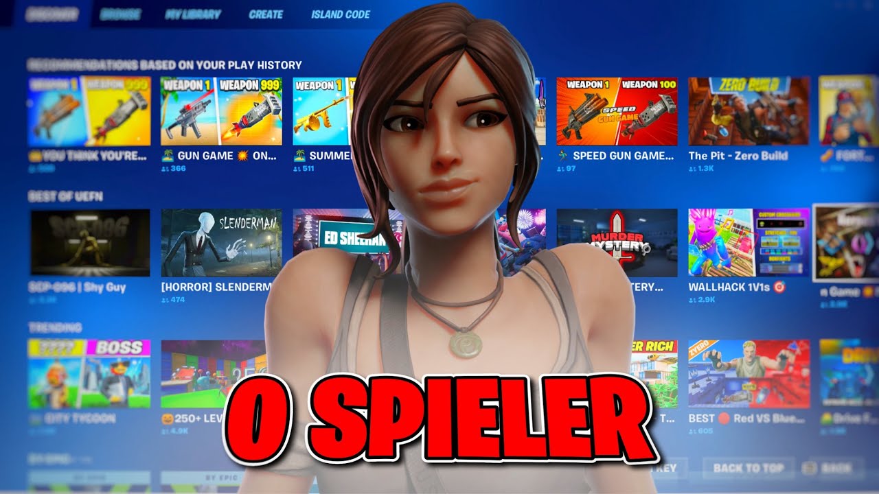 ICH TESTE FORTNITE MAPS MIT 0 SPIELERN 😱 (schrecklich…🤢)