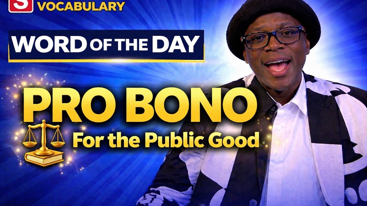 PRO BONO: This Phrase Belongs In An Elevated Vocabulary!