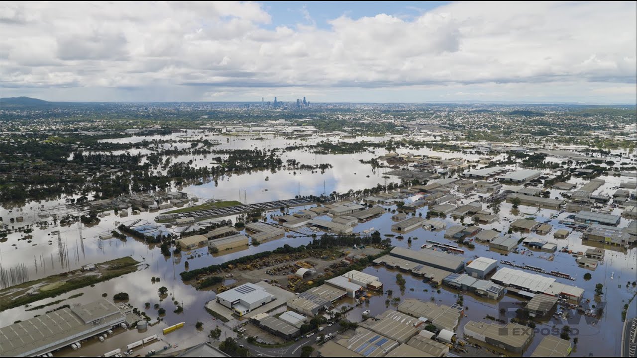Brisbane Flood - Helicopter Video FEB 28th 2022