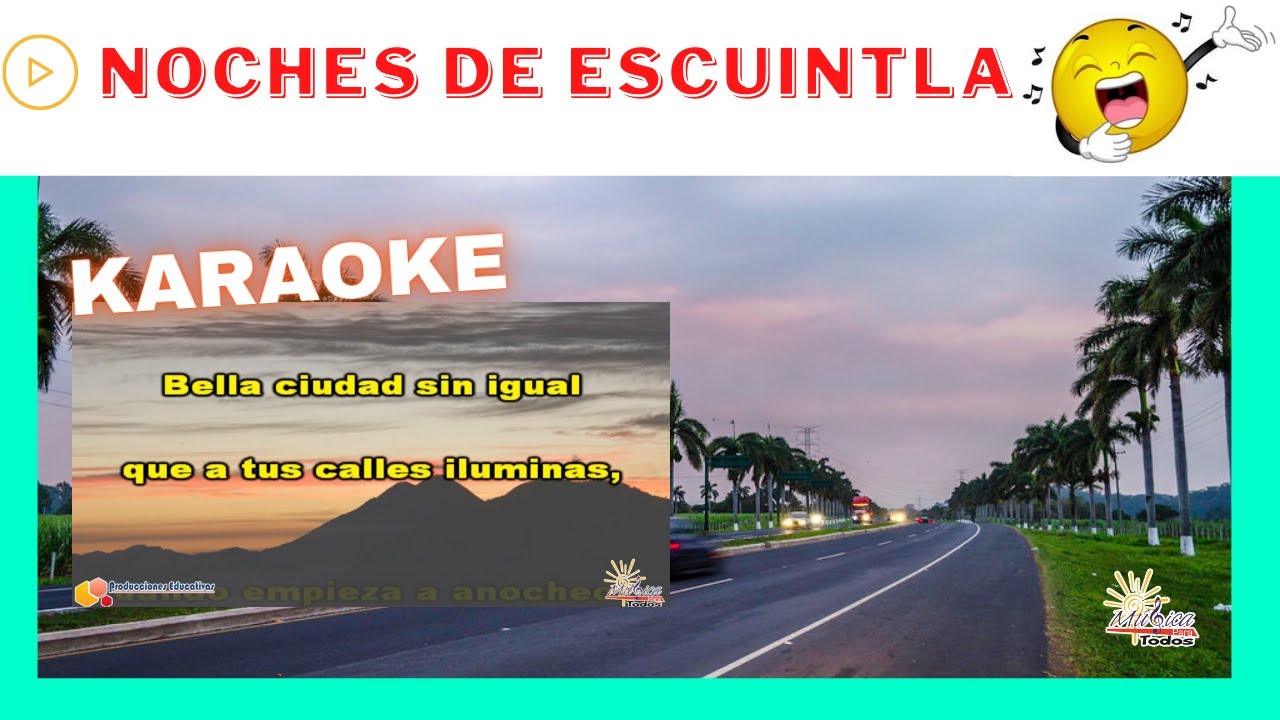 🇬🇹KARAOKE NOCHES DE ESCUINTLA con letra (canción GUATEMALTECA)