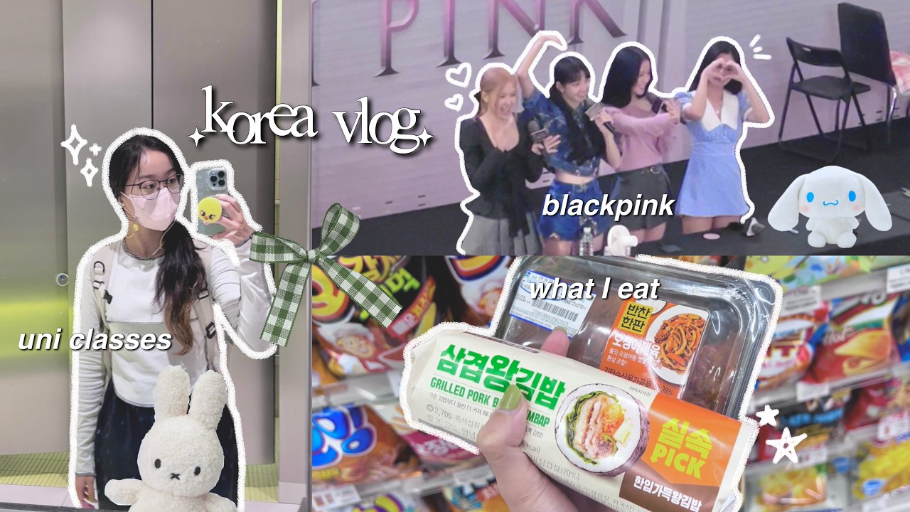KOREA diaries ᯓ★ seeing blackpink for free, what I eat, convenience store, daiso hauls, uni classes