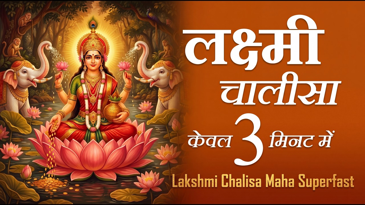 लक्ष्मी चालीसा _ lakshmi Chalisa Maha Super Fast : Laxmi Chalisa In 3 Minutes