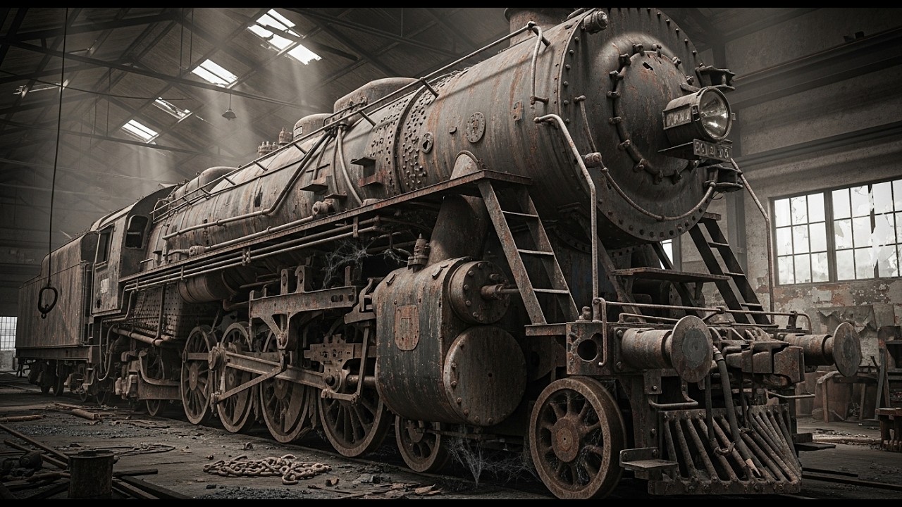 ASMR: Full Restoration of a Giant 1940s Articulated Steam Locomotive