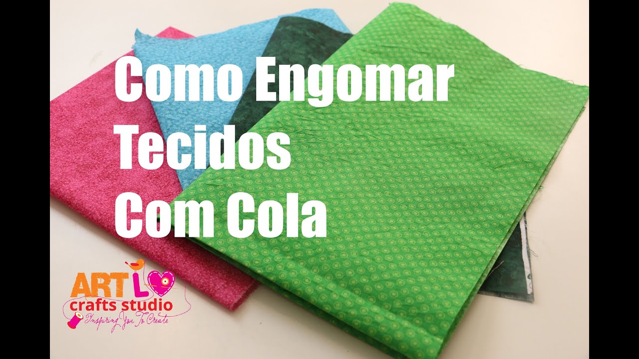 Como Engomar Tecidos Com Cola - How To Make Fabric Stiff With Glue - E3