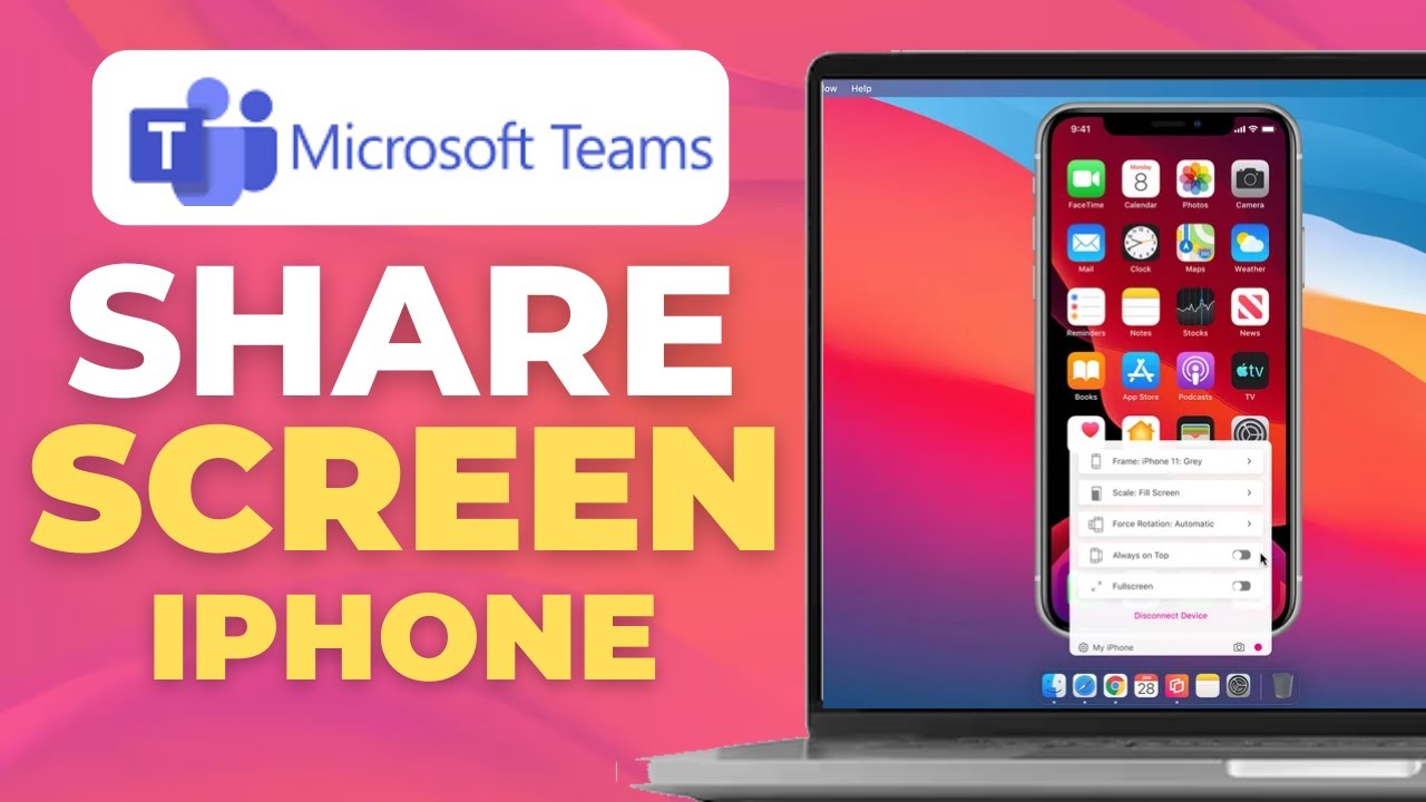 How to Share Screen on Microsoft Teams iPhone Tutorial