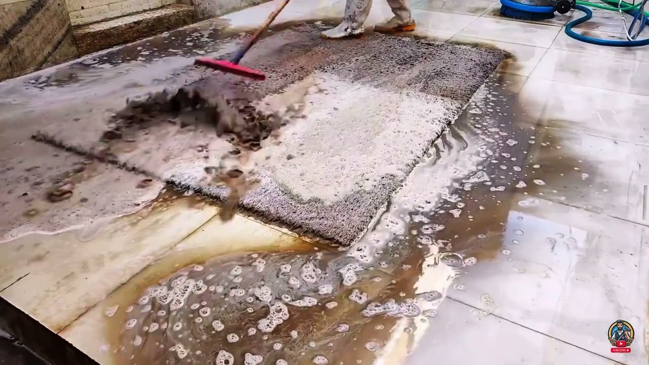 沉浸式刮水#沉浸式体验#解压视频#强迫症#清洗地毯#纯手工打造