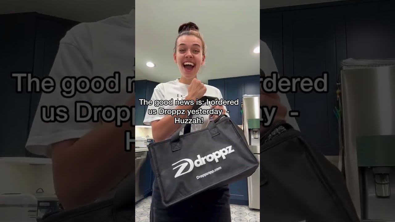 Now she needs to order from Droppz AGAIN! 🍃💨 #droppzapp #deliveryapps #delivery