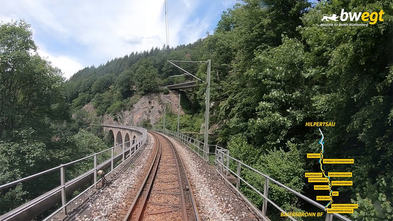 Führerstandsmitfahrt durch das Murgtal: mit bwegt von Baiersbronn nach Hilpertsau