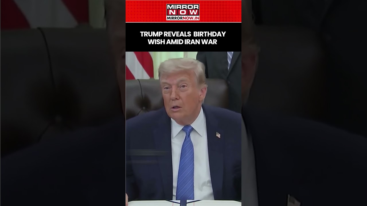 &laquo;Мир во всем мире&raquo;: Трамп рассказал о своем желании на день рождения на фоне войны с Ираном #shorts