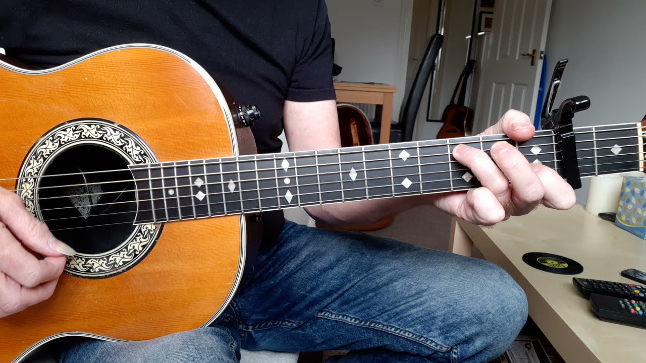 'If I should fall behind' - Bruce Springsteen acoustic guitar tuition video #2