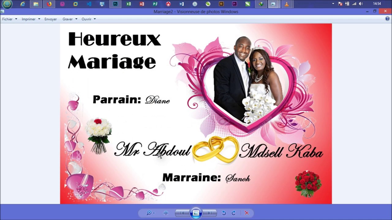 Montage Carte Mariage Photoshop