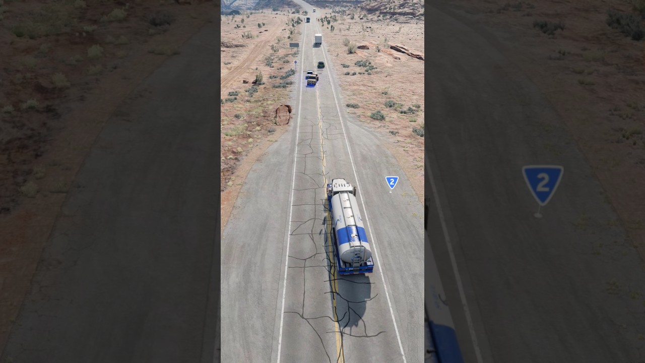 Realistic Highway Car Crashes #475