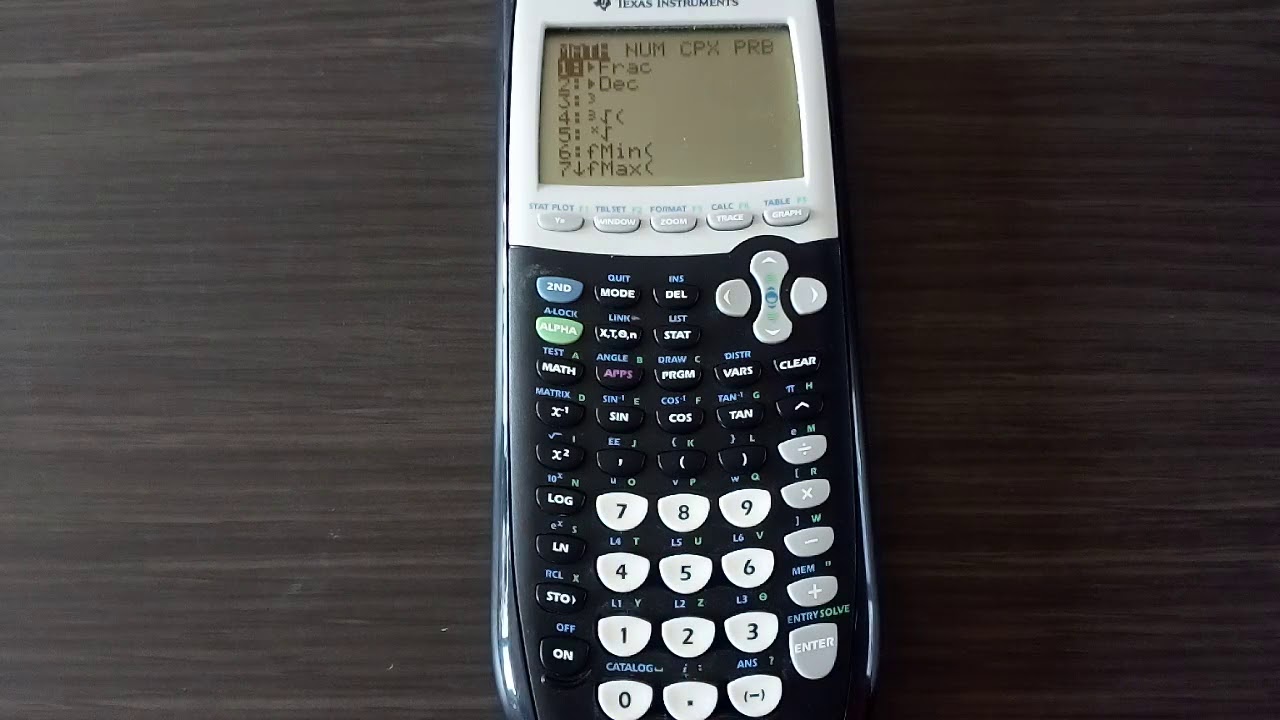 TI-84 rekenmachine basis (breuken, afronden, machten...)