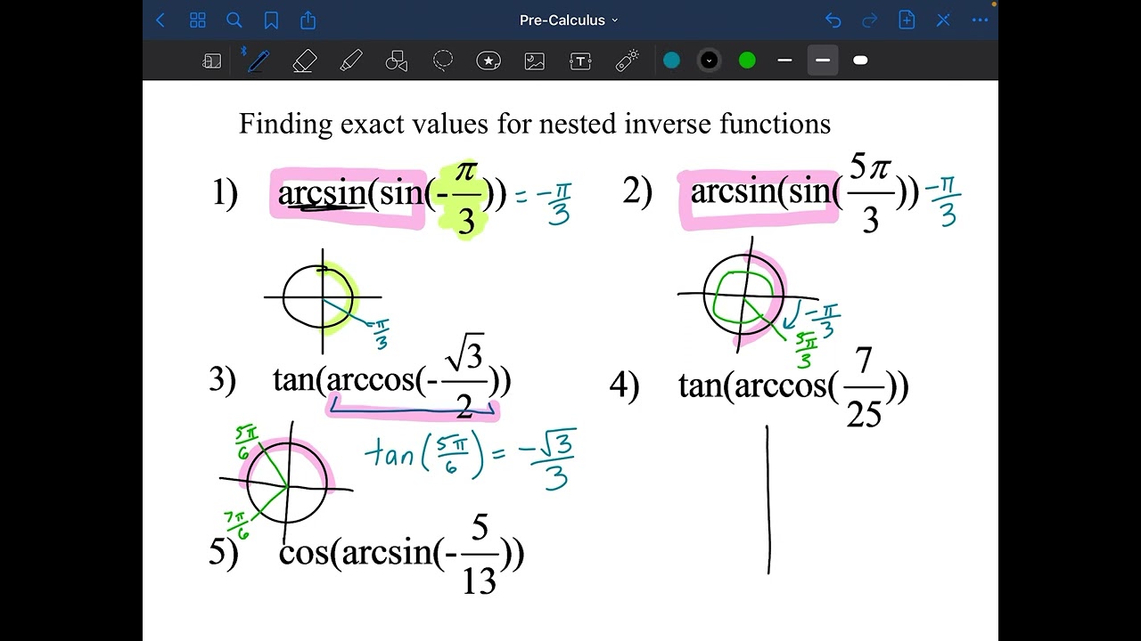 Evaluating Nested Inverse Trig Functions
