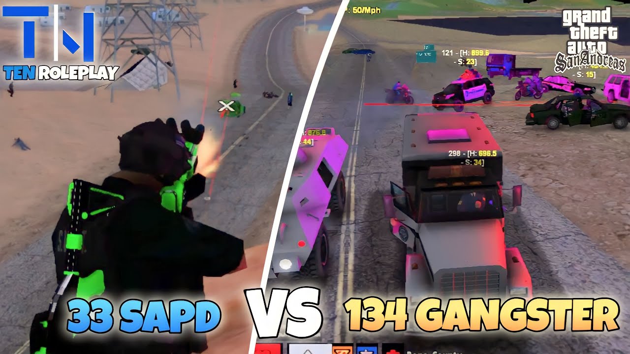 PERANG PALING RUSUH ! SAPD MELAWAN SEMUA GANGSTER DI KOTA !!! | GTA SAMP TEN ROLEPLAY