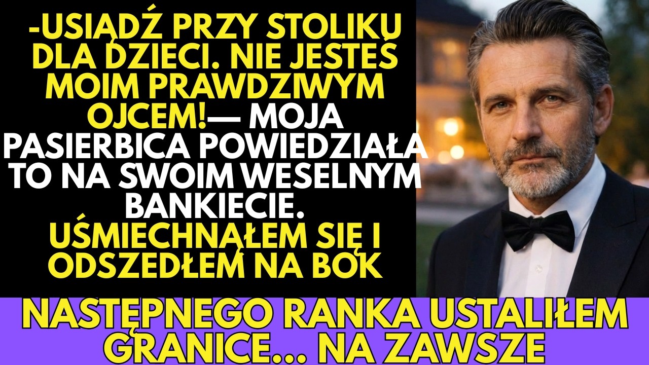 -Usiądź przy stoliku dla dzieci!- pasierka upokorzyła mnie na WESELU. Musiałem działać inaczej