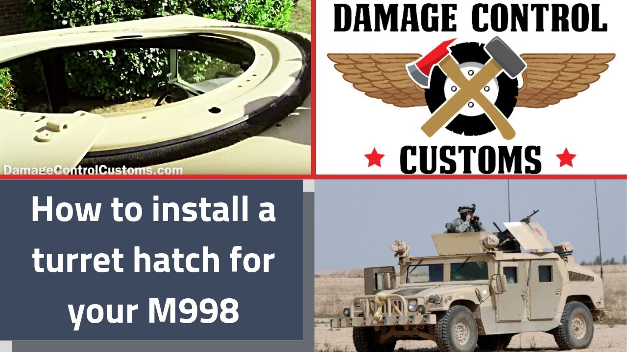 How to install a turret hatch for your HMMWV HUMVEE M998 Hummer