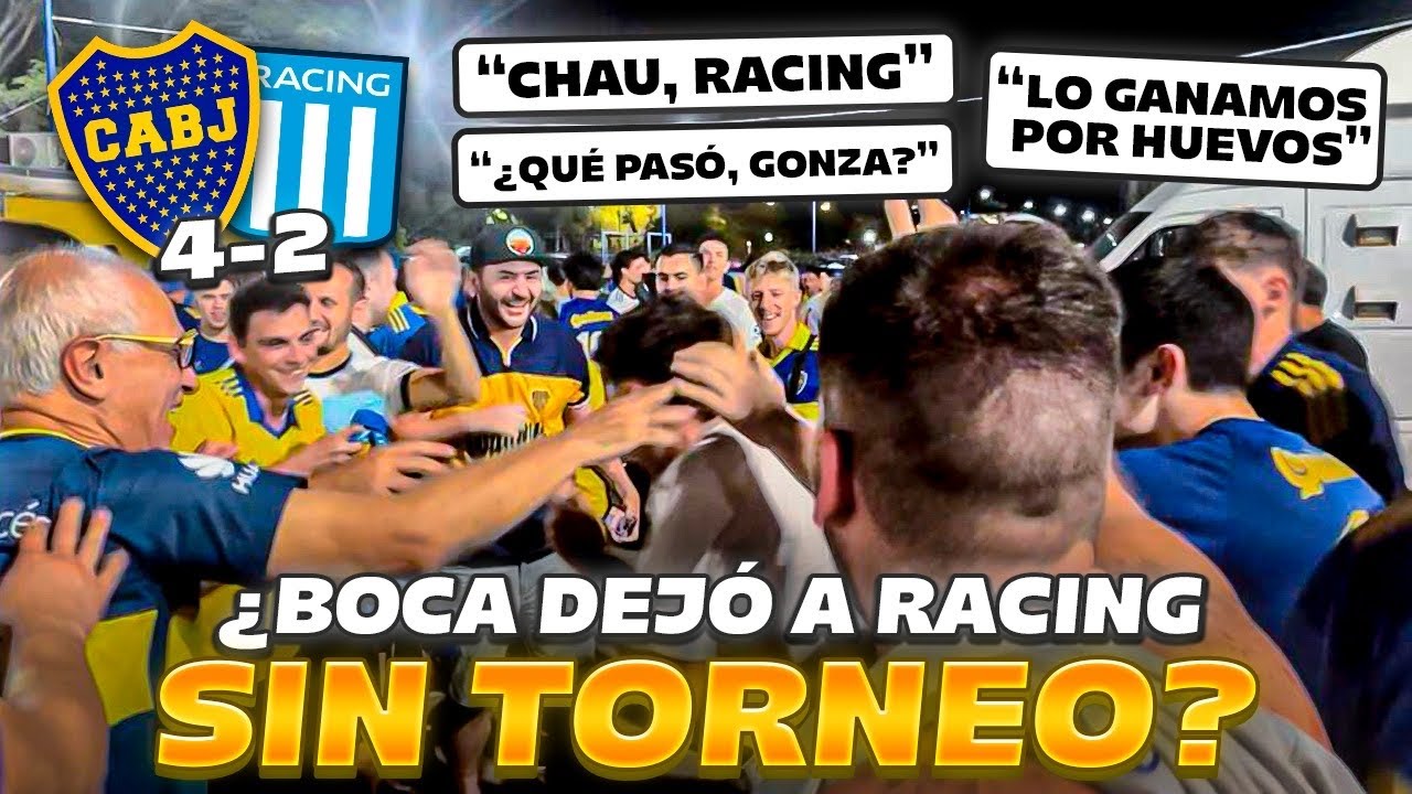 REACCIÓN CON LOS HINCHAS / BOCA 4-2 RACING