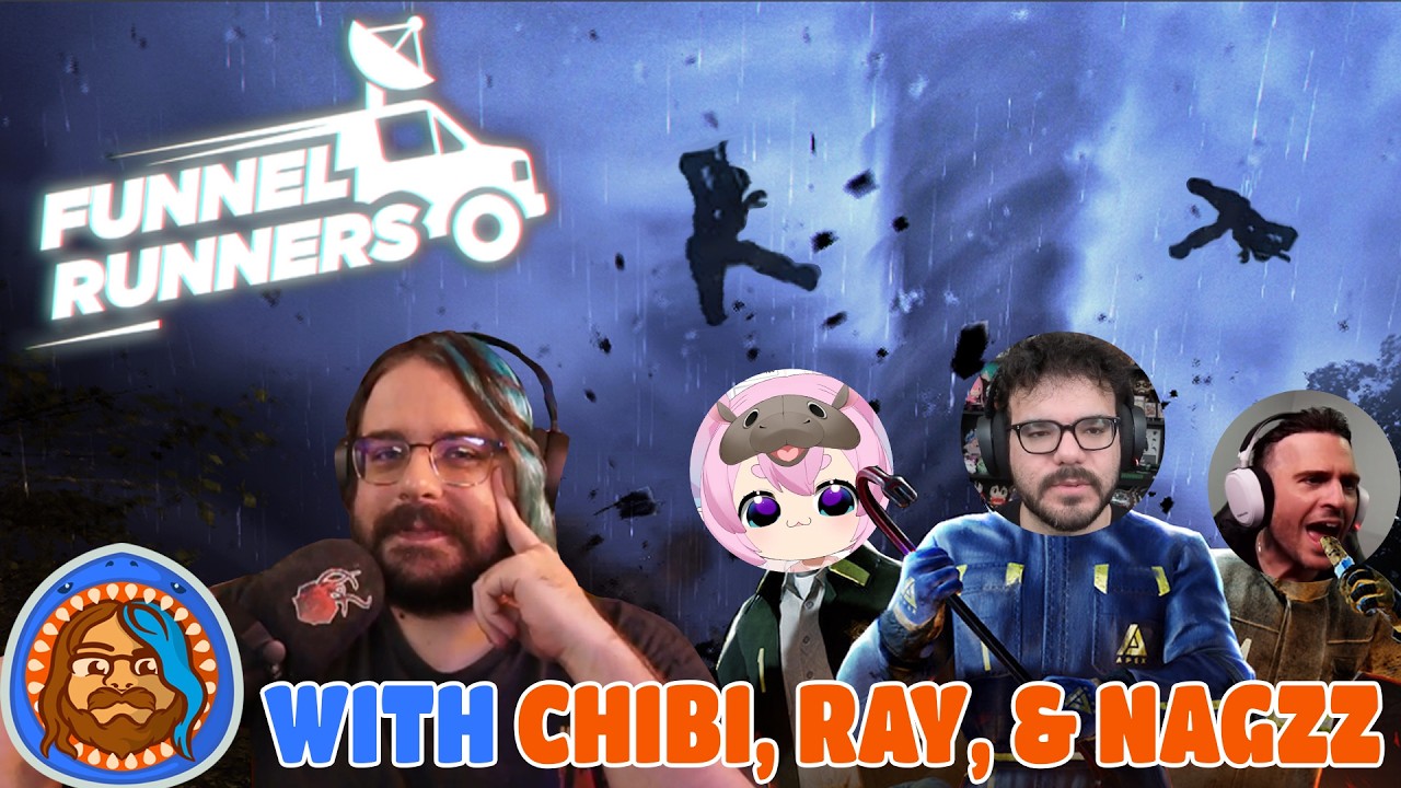 Showing My Friends How To Survive Giant Sentient Tornadoes! | Funnel Runners With Chibi, Ray & Nagzz