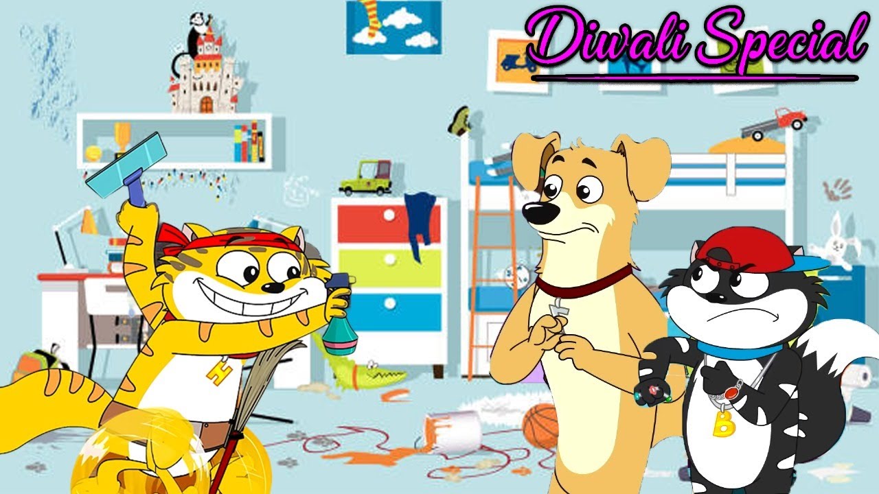 Diwali Special | Honey Bunny ने की दिवाली की साफ-सफाई | Movie In Hindi | Cartoon For Kids | Yo Kids