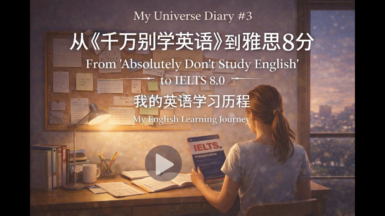 My Universe Diary #3 From “Absolutely Don’t Study English” to IELTS 8.0 ｜从《千万别学英语》到雅思8分