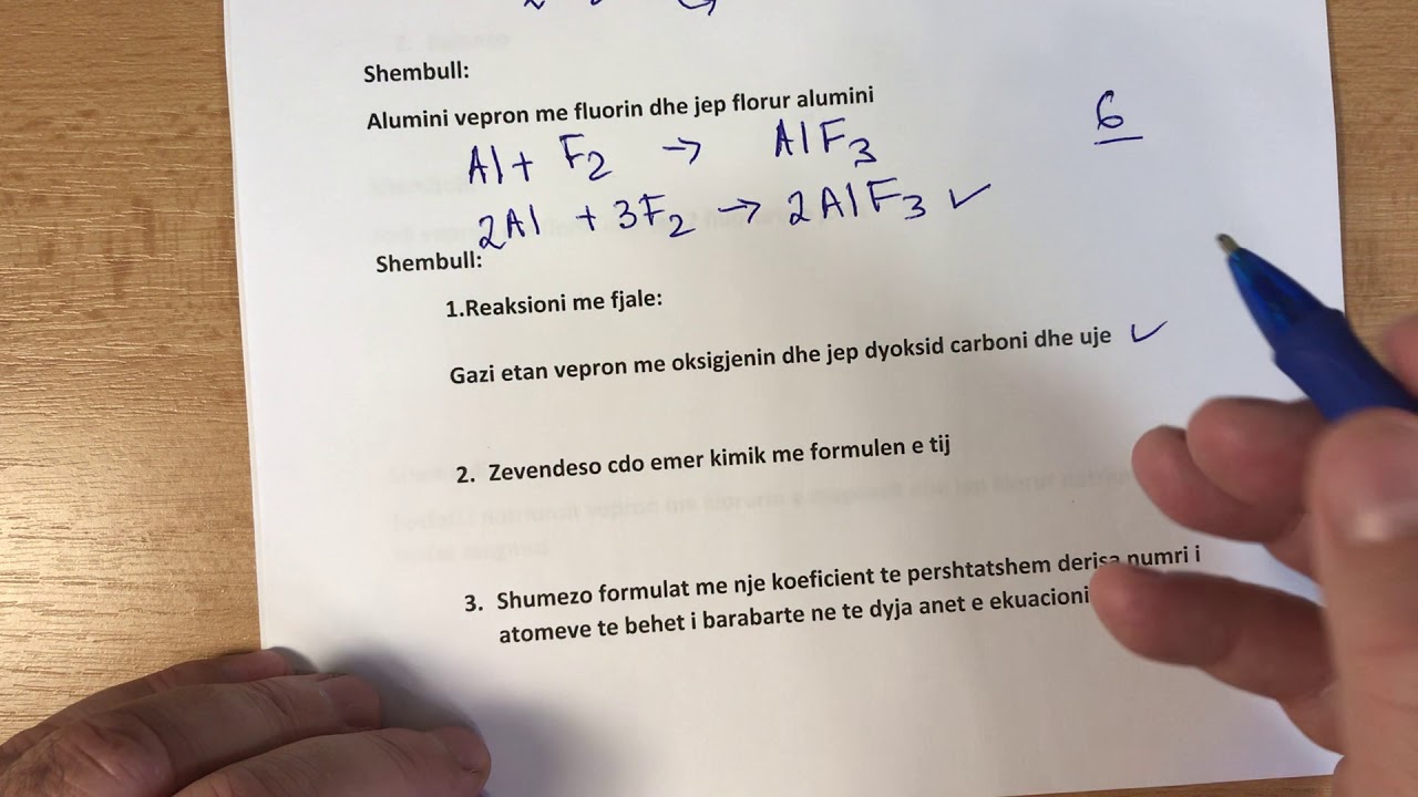 Barazimi i Ekuacioneve Kimike - shpjeguar hap pas hapi