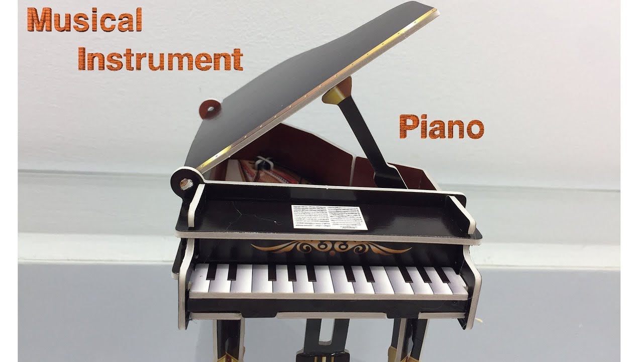 3D Paper Puzzle DIY, How to Assembly the musical instrument Piano