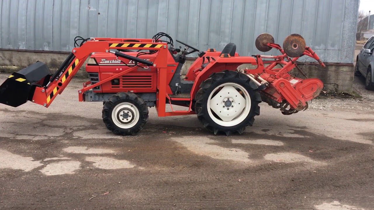 Kubota L1-195 koos mullafreesi ja Poola laaduriga/with rotovator and Poland frontloader.