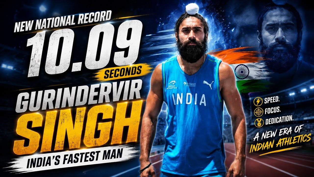 NEW FASTEST INDIAN: Gurindervir Singh Breaks 100m Record! 🏃&zwj;♂️💨