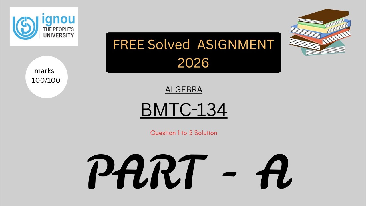 BMTC 134 solved assignment 2026 in English || bmtc 134 solved assignment 2025-26 || ignou bmtc134