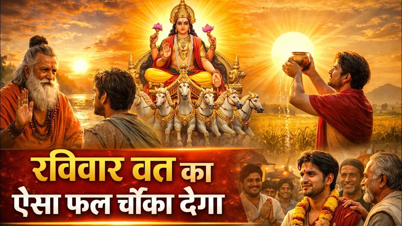 रविवर व्रत कथा | सूर्य देव की कृपा से बदली एक साधारण युवक की किस्मत | Sunday Vrat Katha #katha